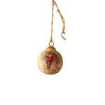 Whimsical Santa Metal Ball Ornament, 4 in. 1
