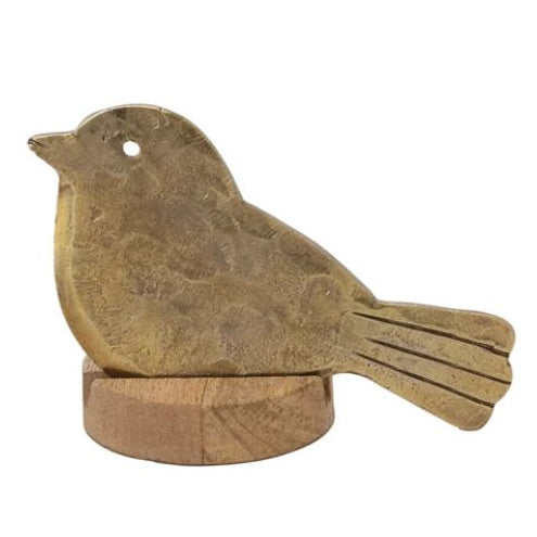 Bird Shaped Cheese Knife with Mango Wood Stand displayed on a white background, perfect for kitchen decor and entertaining gifts from Knotty and Board’s curated collection.