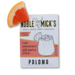 Noble Mick's Single Serve Craft Cocktail, Paloma packet with a grapefruit wedge, ideal for entertaining and gifting, offered by Knotty and Board with curated decor and gifts. 1