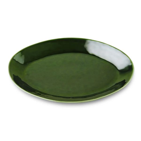 Oval Platter, Verde, 16 X 12 in. in a rich green color, perfect for dining, entertaining, and adding stylish decor to your kitchen, offered by Knotty and Board.