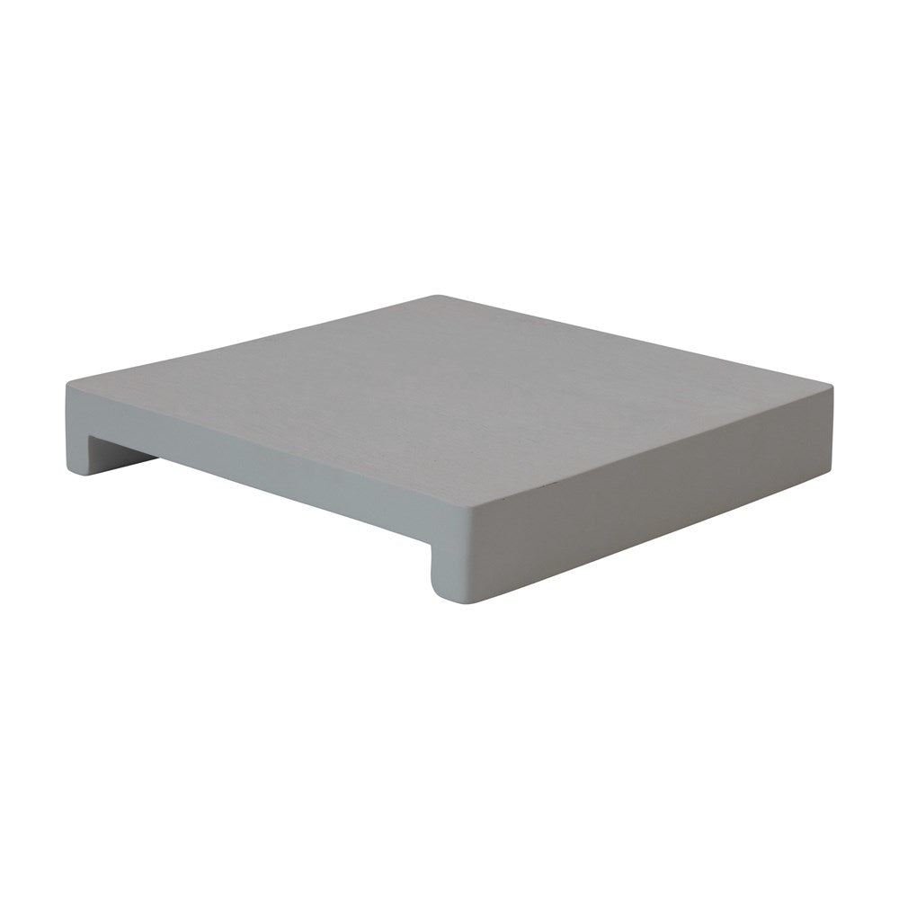 Mango Wood Footed Cheese/Cutting Board, Combed White Finish, Small, perfect for kitchen and dining decor, offering a stylish and functional surface from Knotty and Board.
