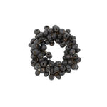 Beaded Berry Napkin Ring, Charcoal made of dark charcoal beads arranged in a circular design, perfect for adding elegant decor to kitchen or dining settings from Knotty and Board. Every Room Needs A Little Knotty and Board. 1
