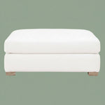 Dean Boucle Ottoman, Snow, 45 X 32 X 19.5 2