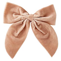 Soft blush velvet napkin bow showcasing the Velvet Napkin Tie S/4 - Blush, perfect for adding elegant decor and style to dining and entertaining spaces from Knotty and Board.