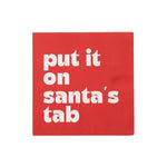 Holiday Cocktail Napkins, Santa's Tab, 20 ct. 1