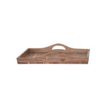 Acacia Wood Tray with Handles, Small, 16 in. featuring natural wood grain, perfect for kitchen or dining decor, gifts, and entertaining by Knotty and Board. Every Room Needs A Little Knotty and Board. 1