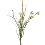 Wildflower Spray, Cream, 20 in. featuring delicate cream-colored flowers and green stems, perfect for adding natural decor to any room with a Knotty and Board touch. 1