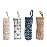 Cotton Pot Handle Cover with Embroidered Pattern, Assorted 1