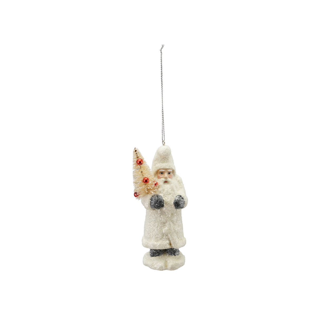 Belsnickel Christmas Ornament with Sisal Tree, 5-Inch