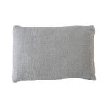 Lessines Handwoven Linen Pillow, 16 X 24 in. in soft gray linen fabric, showcasing a textured handwoven design, perfect decorative accent for any room from Knotty and Board. 1