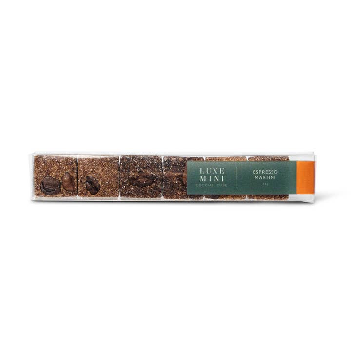 Teaspressa Luxe Mini Mixology Cubes, Espresso Martini in clear packaging with visible coffee beans, perfect for kitchen gifts and entertaining from Knotty and Board.