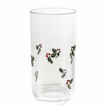 Drinking Glass w/ Embedded Holly, 18 oz. 1