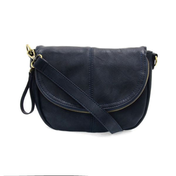 Helene Small Saddle Crossbody, Navy