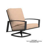 OW Lee, Arc Swivel Rocker Lounge Chair, Sable Finish, Lacework Stone, 64.75 X 29.75 X 37.5 1