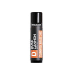 Duke Cannon Balm 140° Tactical Lip Balm, Blood Orange Mint in a black tube with bold white and orange text, perfect unique gift from Knotty and Board for everyday lip care. 1