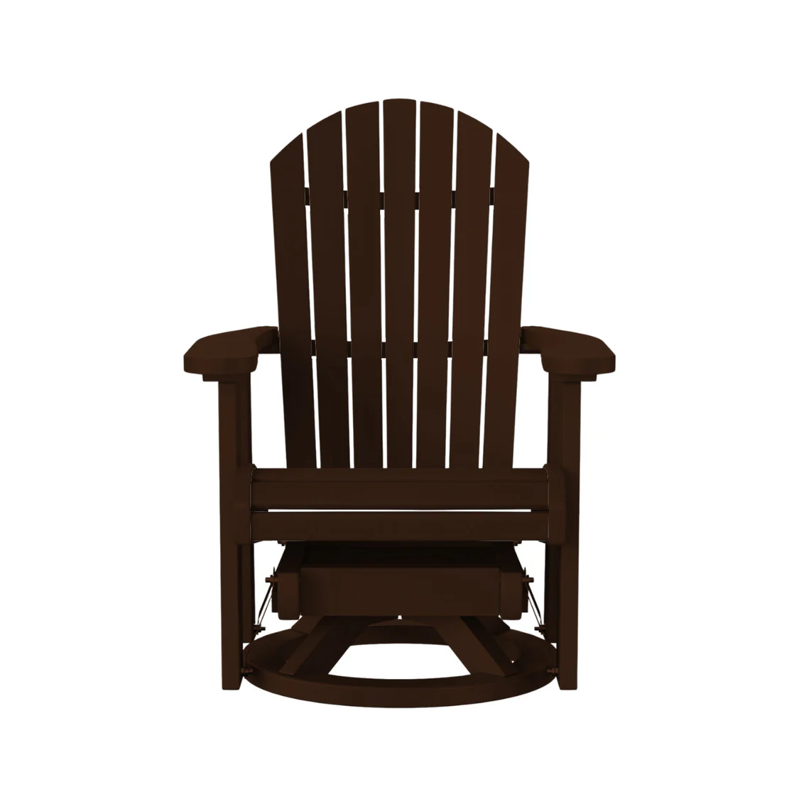 Fanback Swivel Glider, Brazilian Walnut, 30 X 31 X 41