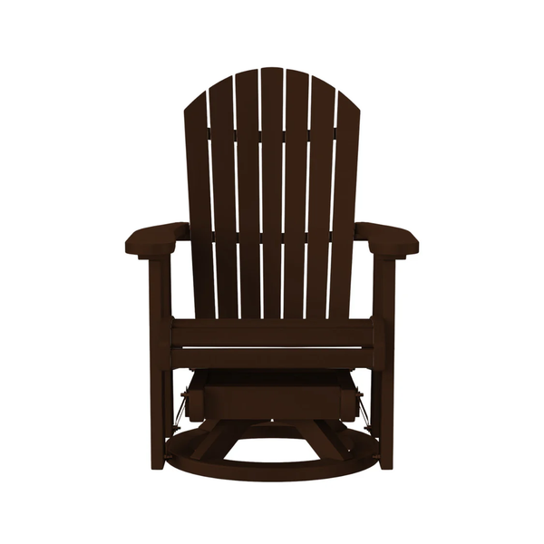 Fanback Swivel Glider, Brazilian Walnut, 30 X 31 X 41