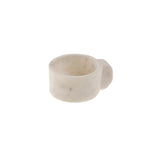 Marble Mini Dish, White, 2 X 1.25 in. displayed as a small elegant white marble dish perfect for kitchen or dining decor, available from Knotty and Board, Every Room Needs A Little Knotty and Board. 1