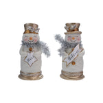 Glitter Snowman withTinsel Scarf & Sign, Assorted, 5.5 in. 1