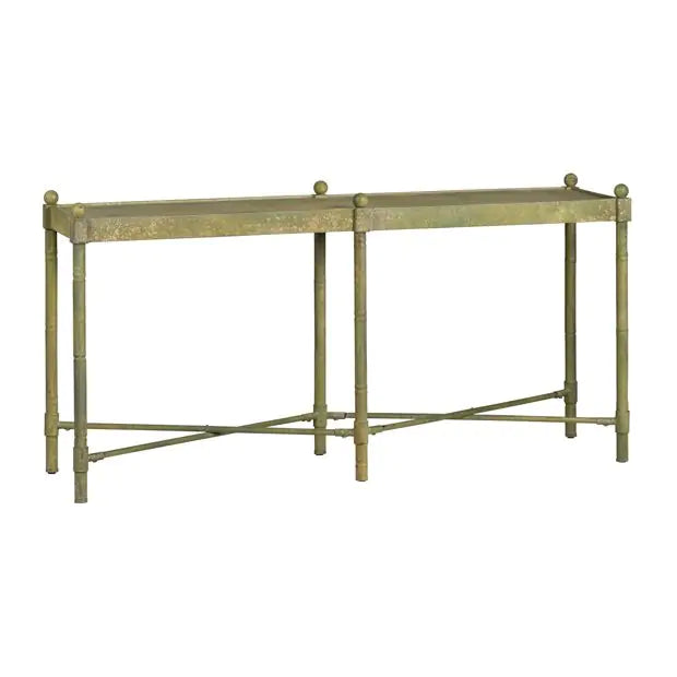 Faux Bamboo Table, 60.5 x 15 x 30.5 in.