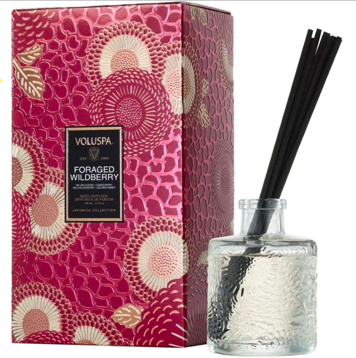 Voluspa Foraged Wildberry Reed Diffuser 3.4 oz
