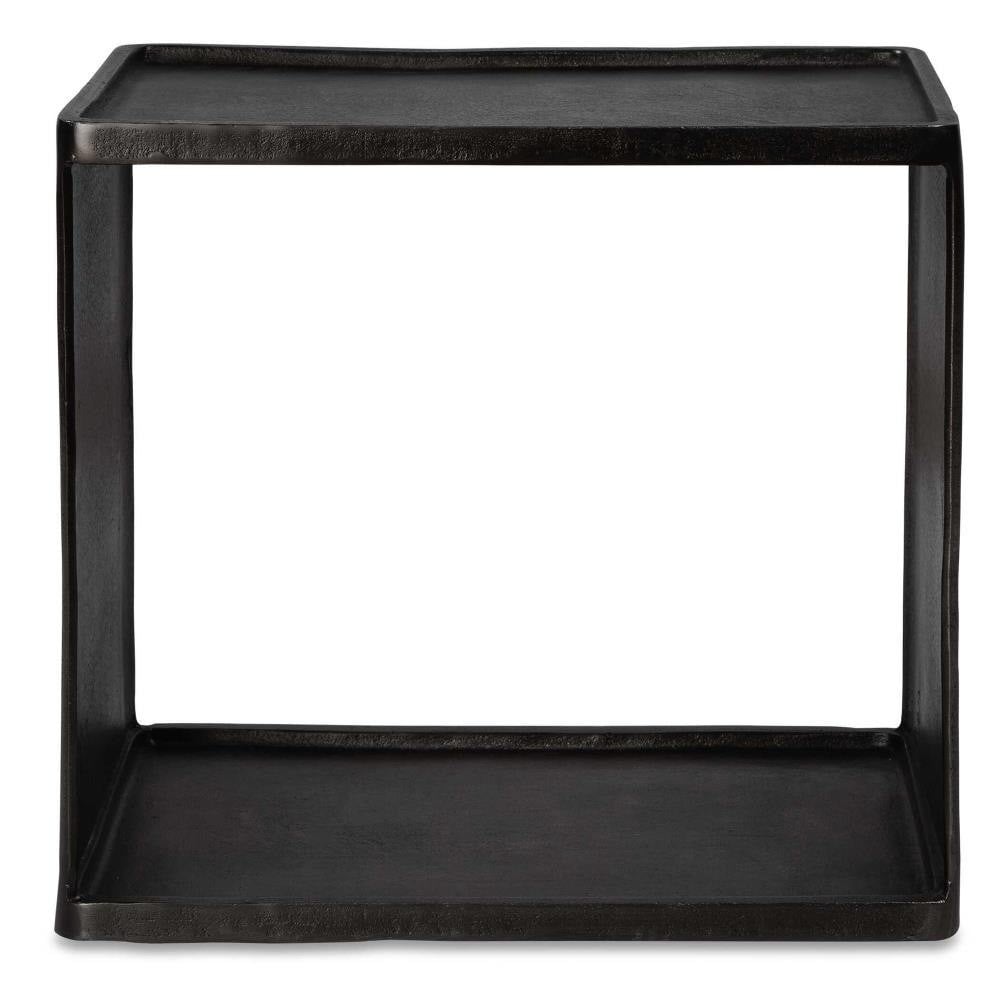 Derwent Side Table, Dark Nickel, 20 x 9 x 12 in.