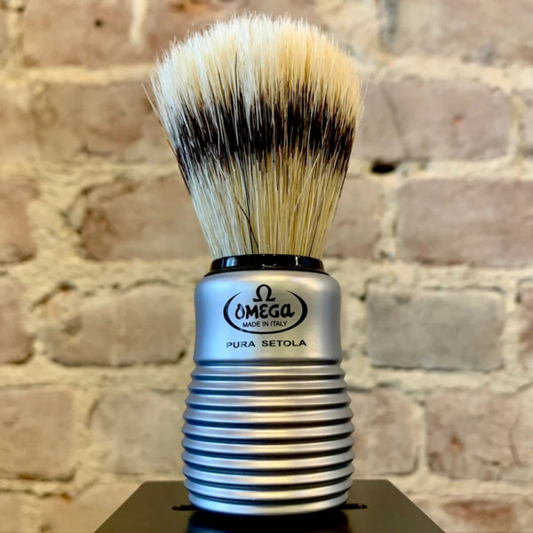 Boar Bristle Shave Brush with Aluminum Handle