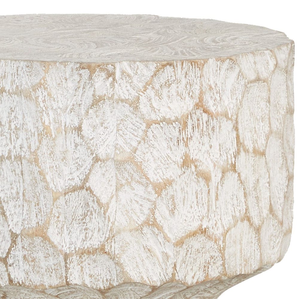 Whittled Accent Table, 11 x 22 in.