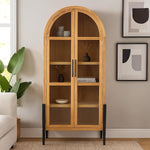 Billy Tall Cabinet Iron/Natural, 38 X 18 X 83 2