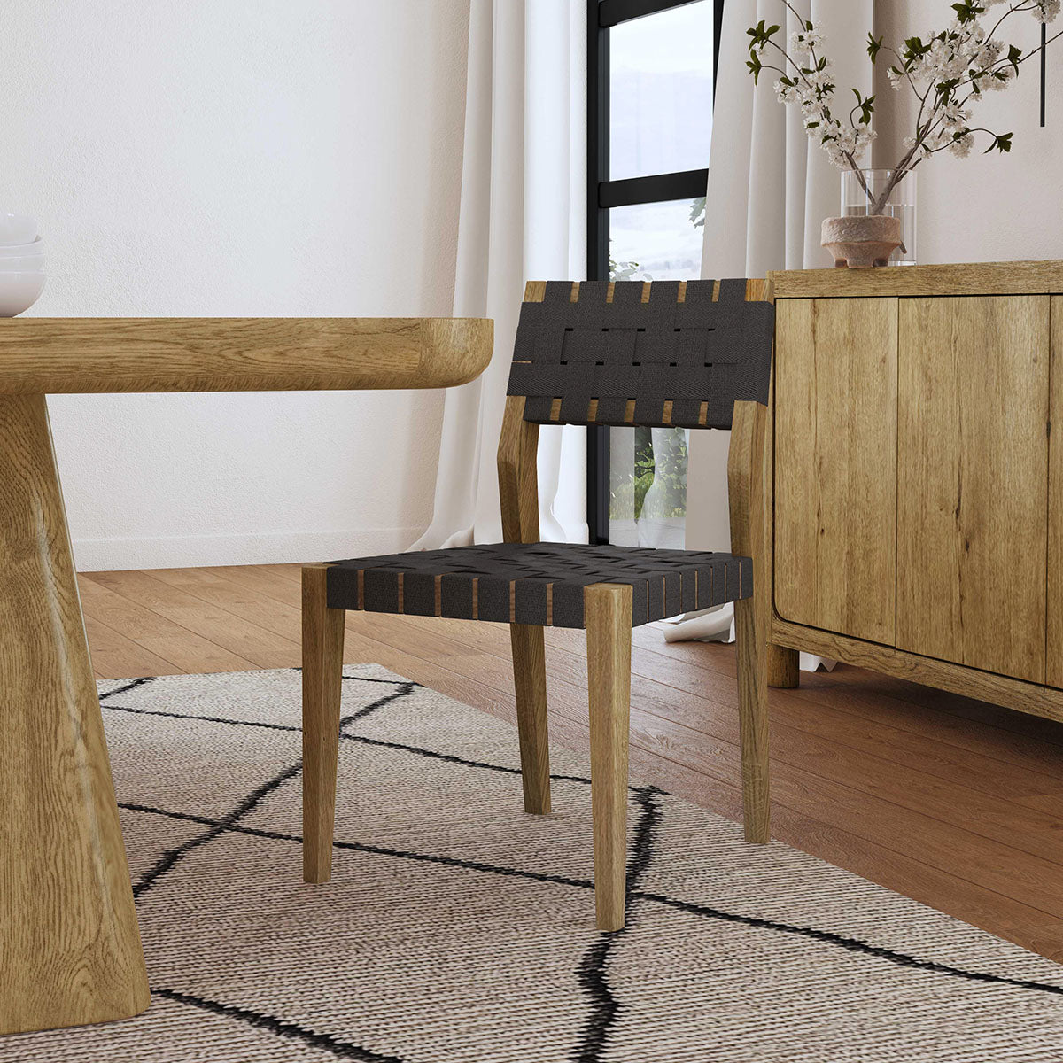 Orlando Oak Wood Dining Chair, 18.5 x 22 x 33 in., Priced Individually