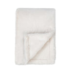 Taiga Faux Fur Throw, Ivory, 50 X 70 in. 1