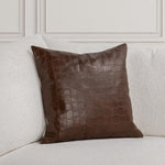 Seston Leather Pillow, Brown, 20 X 20 in. 2