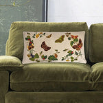 Lumbar Pillow with Butterflies & Flowers, 24
