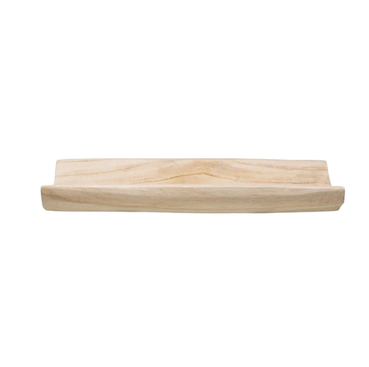Paulownia Wood Curved Tray, Natural