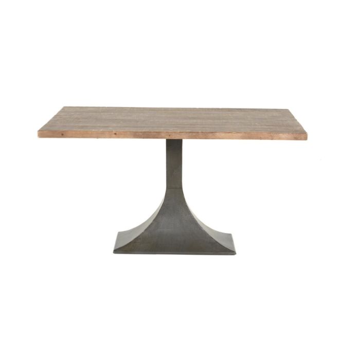 Mackenzie Rectangular Dining Table - Medium Grey/ Square Base