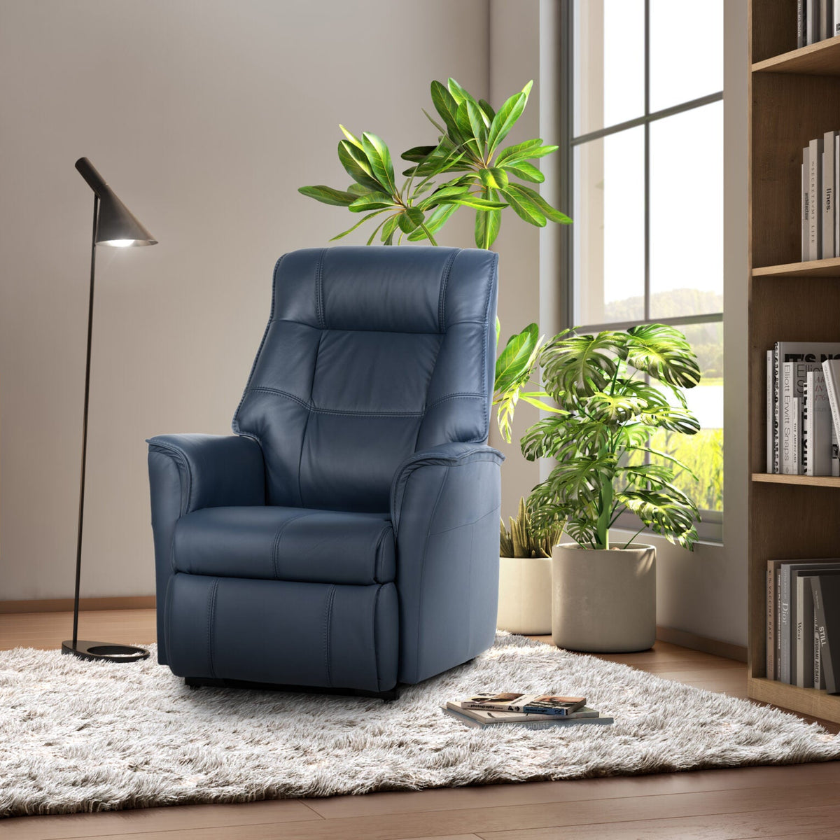 Power Lux Recliner Large - Grace Midnight