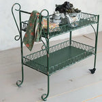 Metal 2-Tier Bar Cart on Casters, 38 x 16 x 38 in. 2