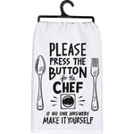 Tea Towel, Press the Button 1