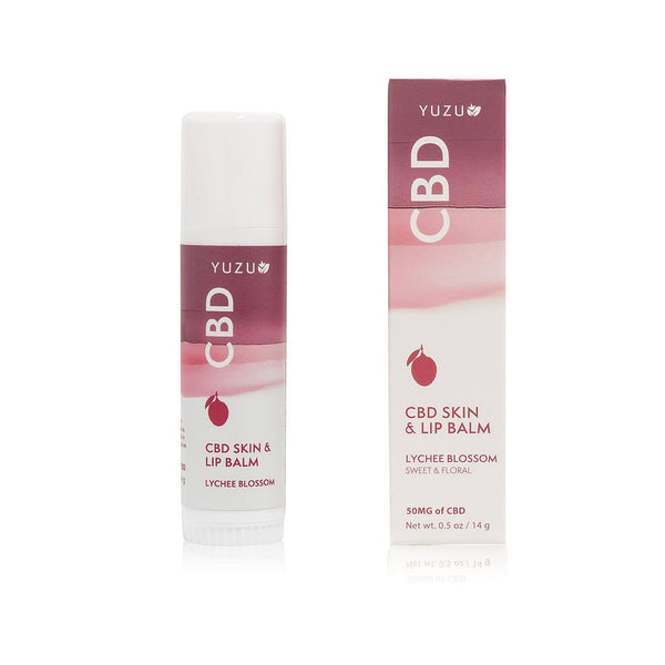 Yuzu CBD Skin & Lip Balm, 50 mg, Lychee Blossom