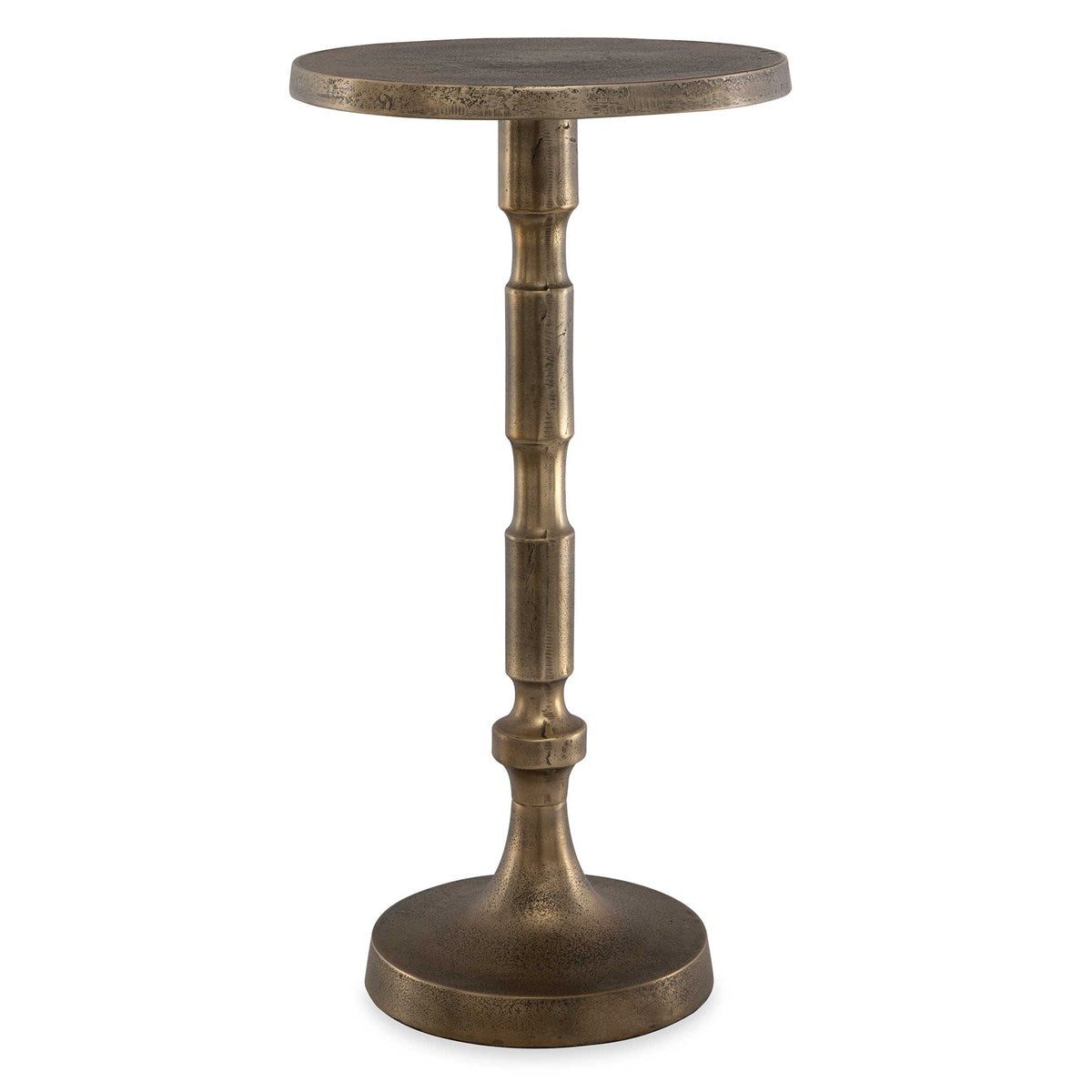 Antique Brass Accent Table, 12 X 24 X 12