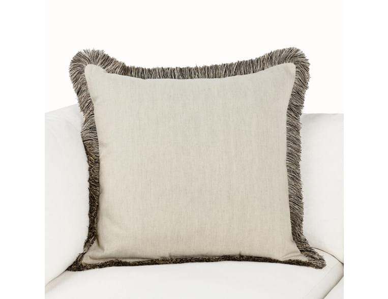 Nola Pillow, Natural and Black, 24 X 24 in.