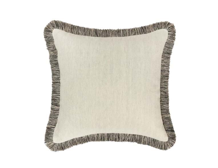 Nola Pillow, Natural and Black, 24 X 24 in.