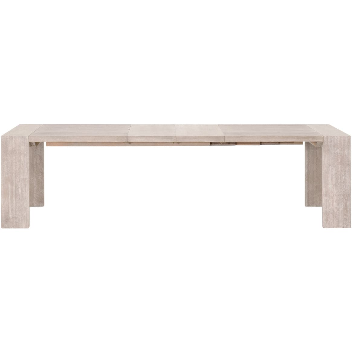 Tropea Extension Acacia Dining Table, Natural Gray, 82-113.5 X 42 X 30