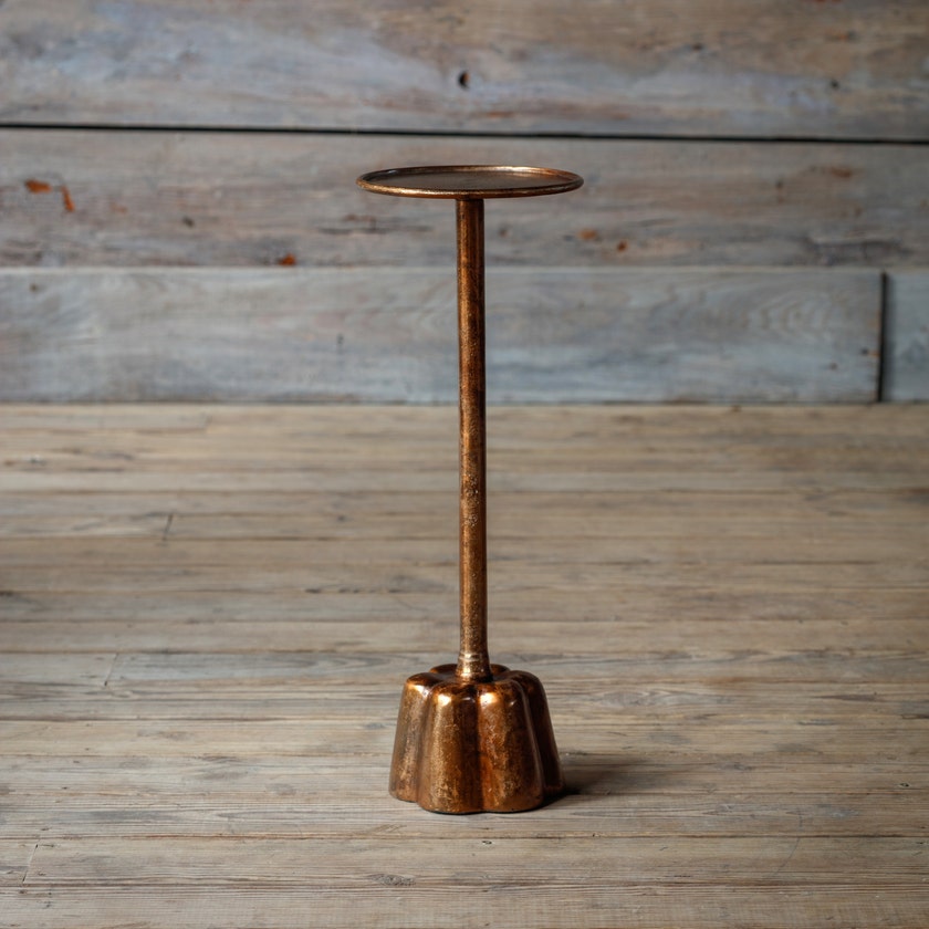 Cocktail Perch Table, Brass, 8.27 x 8.27 x 23.23 in.