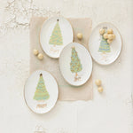 Oval Stoneware Christmas Tree Dish, Assorted, 5 X 4 in. 2