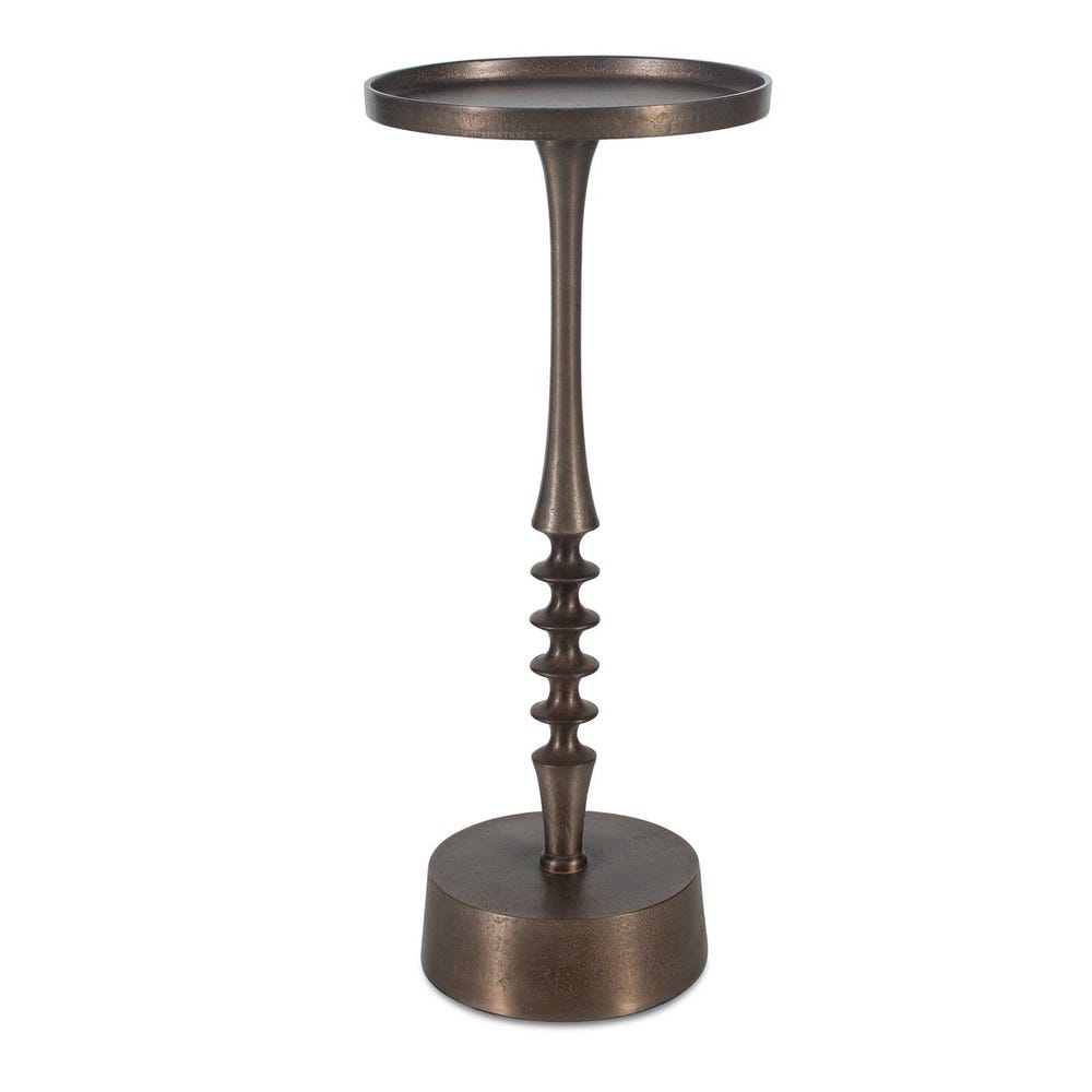 Bronze Aluminum and Iron Accent Table, 10 X 25 X 10