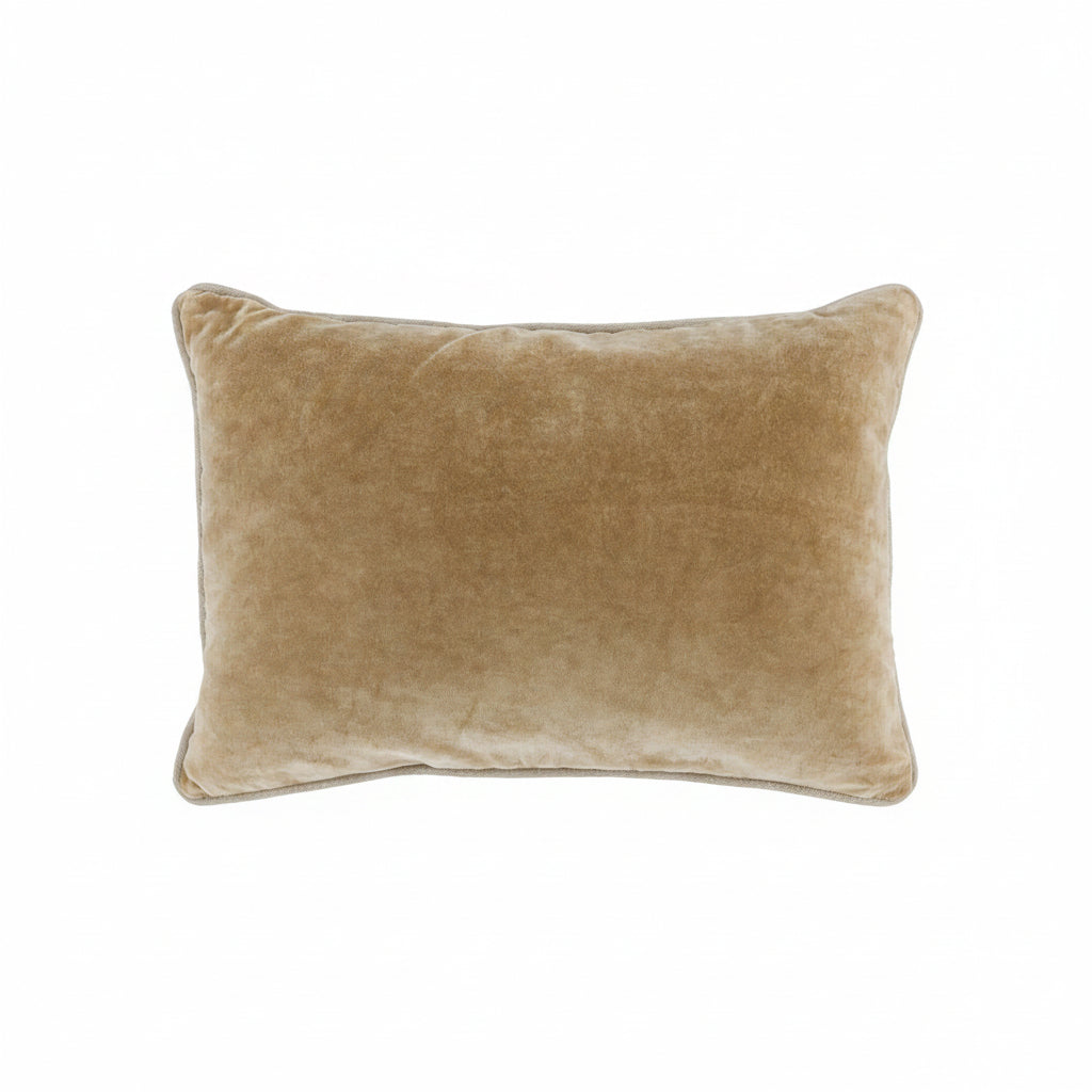 Heirloom Velvet Pillow, Wheat, 14 X 20 in.