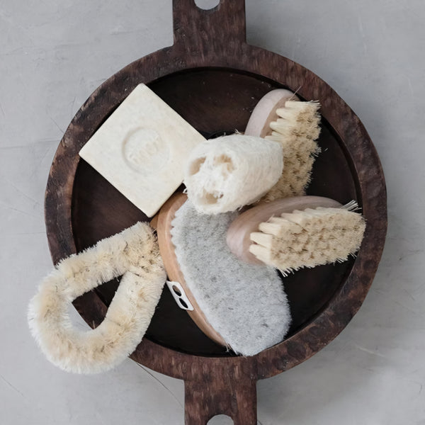 Loofa Brush with Cotton Rope Hanger