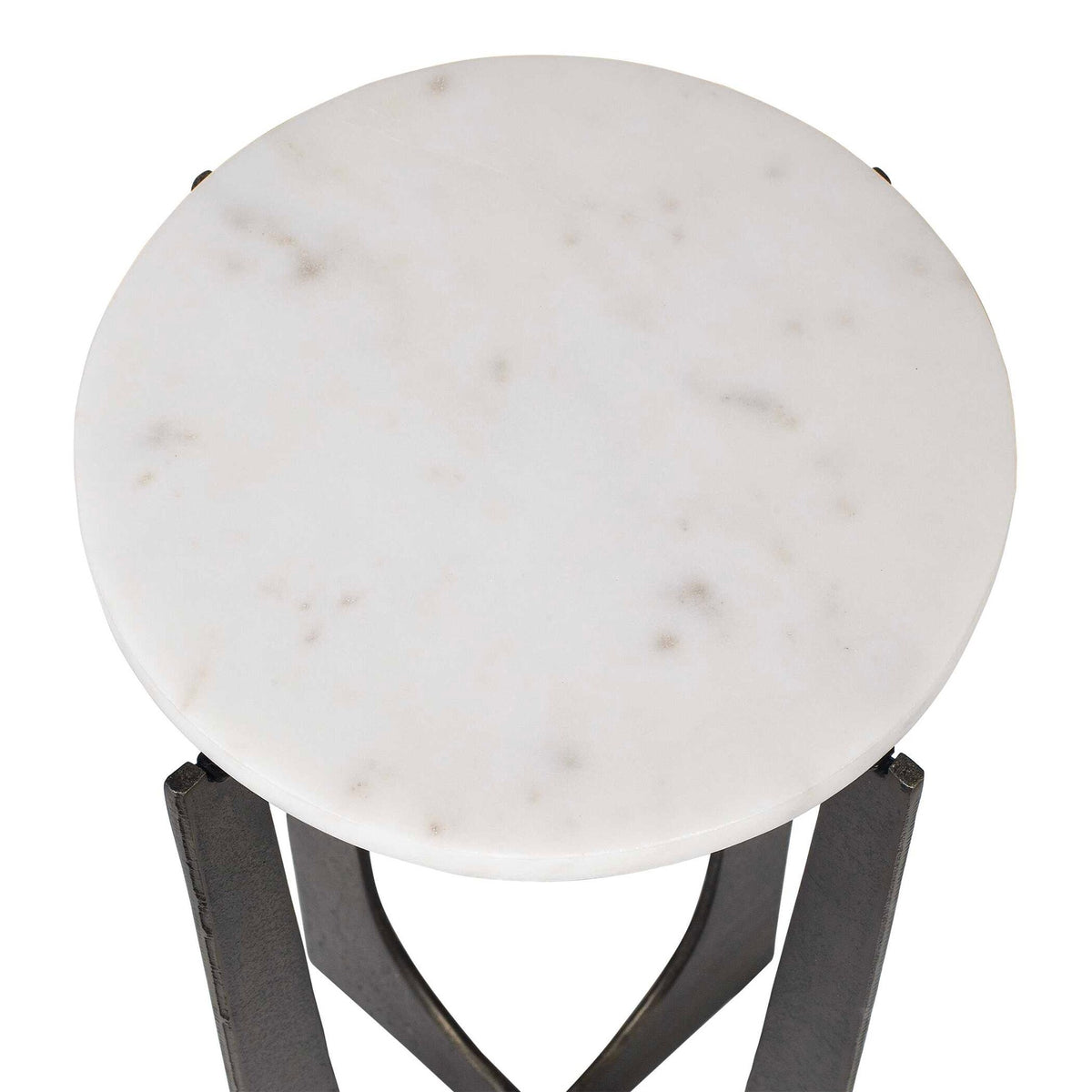 Iron Frame Accent Table, 12 X 24 X 12