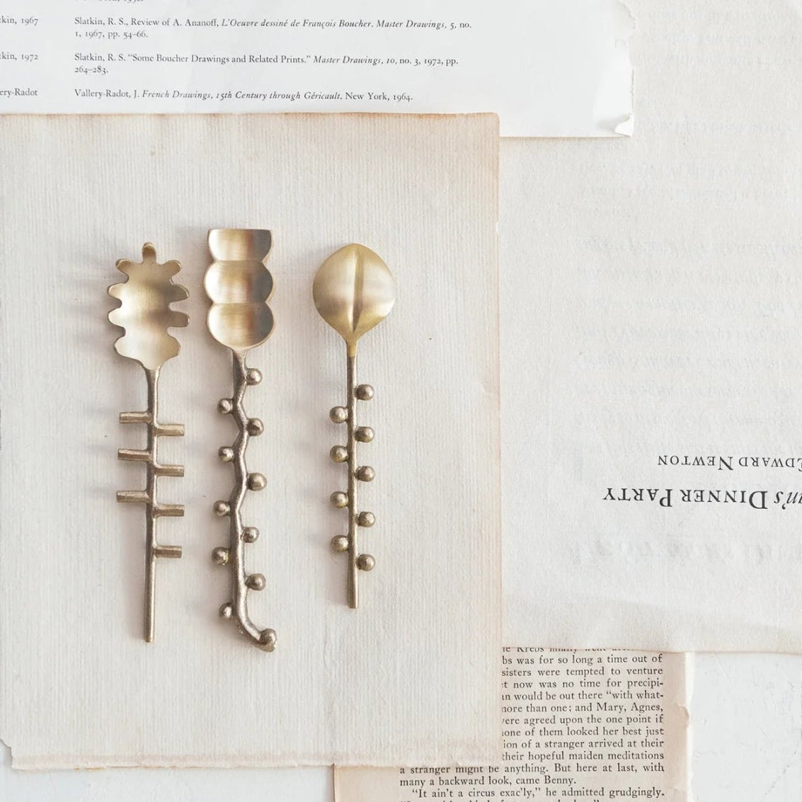 Brass Formed Spoon, Assorted Styles, 5.75 in.
